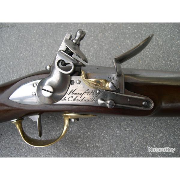 EXCEPTIONNEL  MOUSQUETON DE CAVALERIE MODELE 1816 A SILEX.