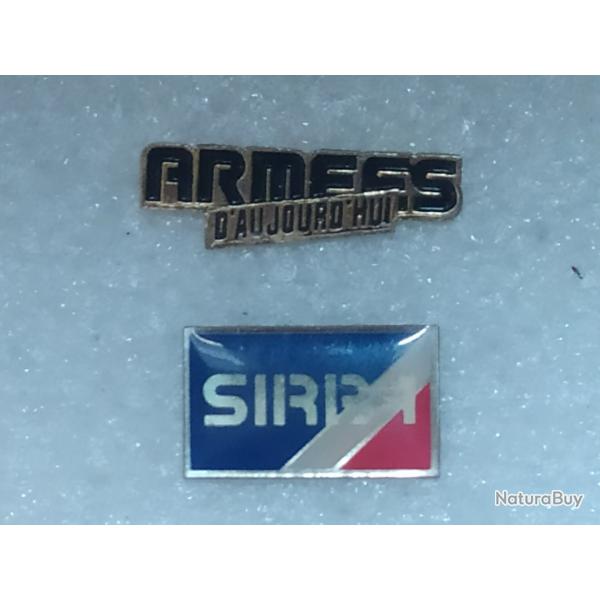 PINS ARMEE FRANCAISE SIRPA ET ARMEE D' AUHOURD 'HUI LOT DE 2 PINS
