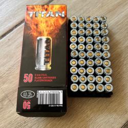 Balles &agrave; blanc 9mm PAK Titan