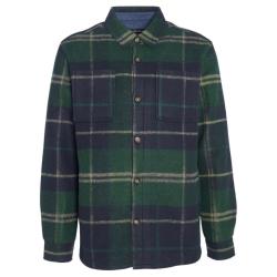 Barbour sur chemise Chapter tailored Check overshirt tartan bleu et vert