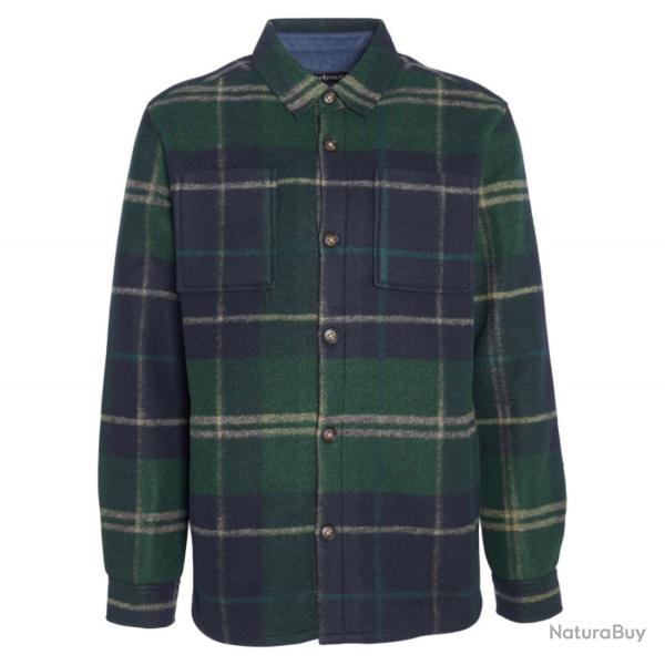 Barbour sur chemise Chapter tailored Check overshirt tartan bleu et vert