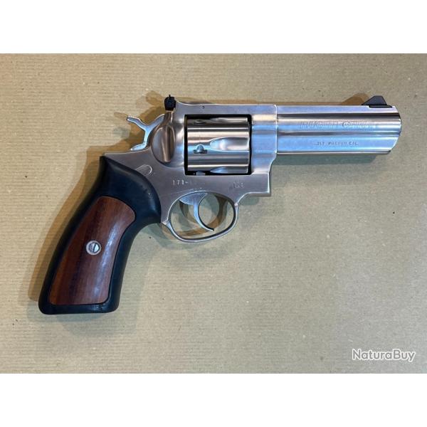 revolver RUGER GP100 inox calibre 357 mag canon de 4"