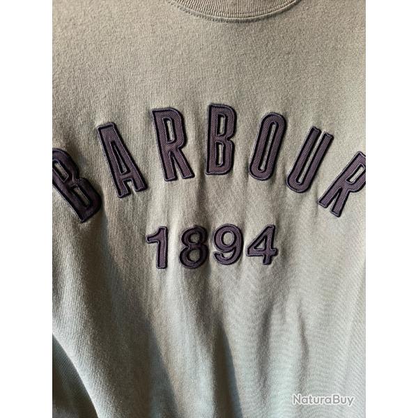 Barbour tee shirt hollins applique vert