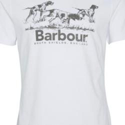 Barbour tee shirt field pointer dog white