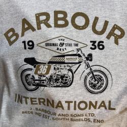 Barbour international tee shirt shifter gris