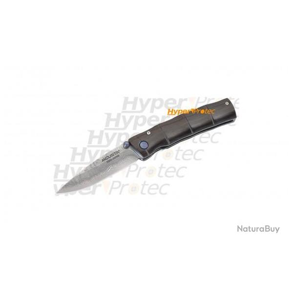 Couteau pliant lame Damas Mcusta manche Pakka