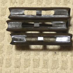 lames  r&eacute;glementaires italien 6 coups pour carabines Carcano en cal 6,5 - WW1  lot 14