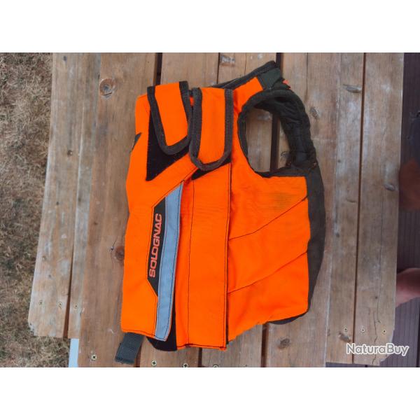 Gilet fluo pour chien solognac Supertrack taille S