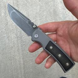 COUTEAU CHAVES ULTRAMAR REDENCION TANTO  - TITANE & MICARTA - BO&Icirc;TE D'ORIGINE