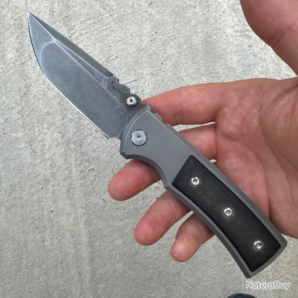 COUTEAU CHAVES ULTRAMAR REDENCION TANTO  - TITANE & MICARTA - BO�TE D'ORIGINE