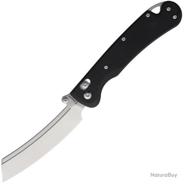 Couteau Daggerr Behemoth Slim Lame Acier VG-10 Satin Manche G10 Noir Crossbar Lock DGRFM024SBKS