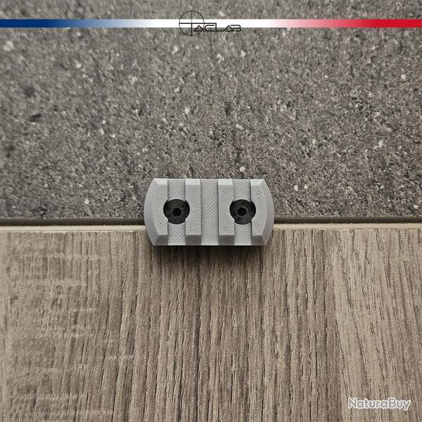 Rail Picatinny M-LOK 3 slots Gris