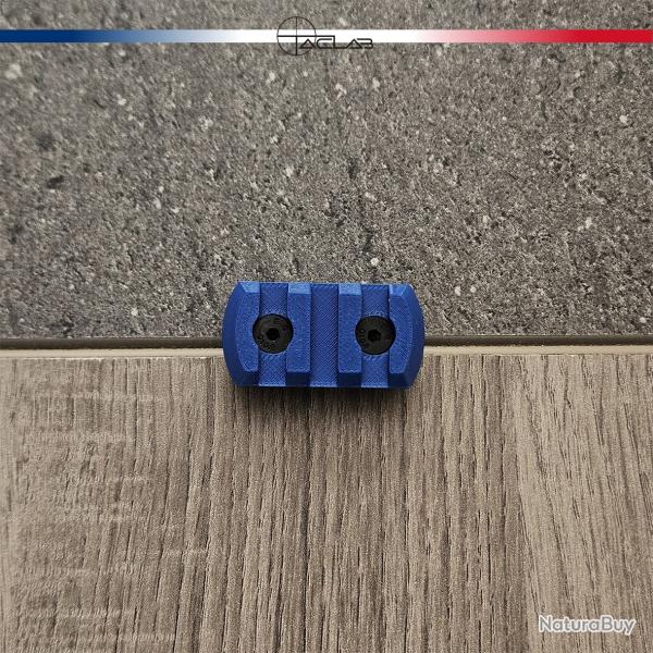 Rail Picatinny M-LOK 3 slots Bleu