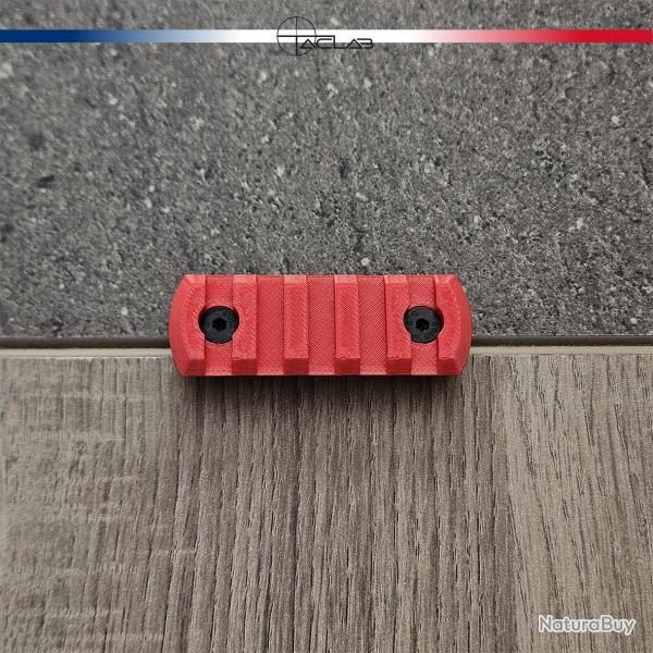 Rail Picatinny M-LOK 5 slots Rouge