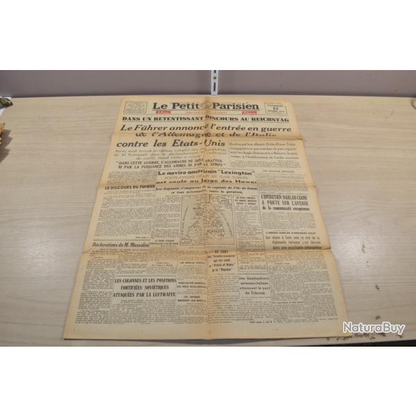 Ancien Journal le Petit Parisien vendredi 12 D�cembre 1941  collection (8)