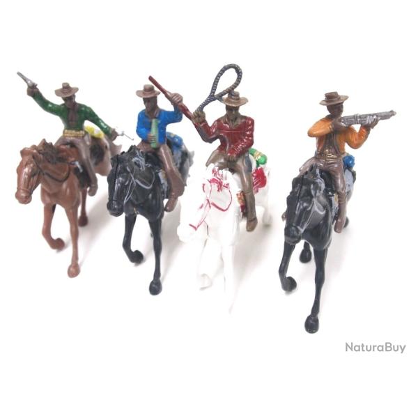 COW BOY WILD WEST  4 cavaliers WESTERN intacts