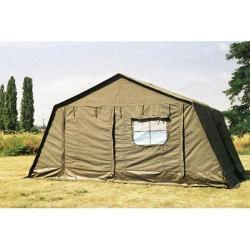 Tente militaire F1 modulaire Arm&eacute;e Fran&ccedil;aise  4m25 x 5m70 avec b&acirc;che pour sol et tendeurs.