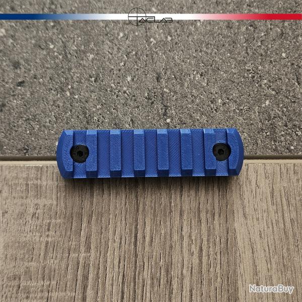 Rail Picatinny M-LOK 7 slots Bleu