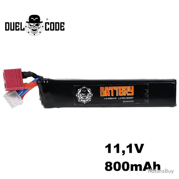 Batterie Li-Po 11.1V 800mAh pour r�plique Airsoft AEG - Haute performance