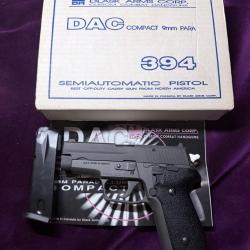 Pistolet Dlask mod&egrave;le 394 calibre 9x19 - Fabrication canadienne - categorie B