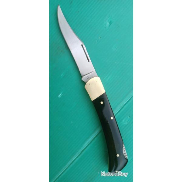ANCIEN  ET  BEAU  COUTEAU  PLIANT  .  LAME  INOX  FABRICATION  FRANCAISE  .  NUMEROTE  .