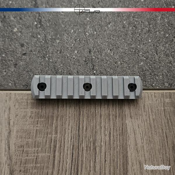 Rail Picatinny M-LOK 9 slots Gris