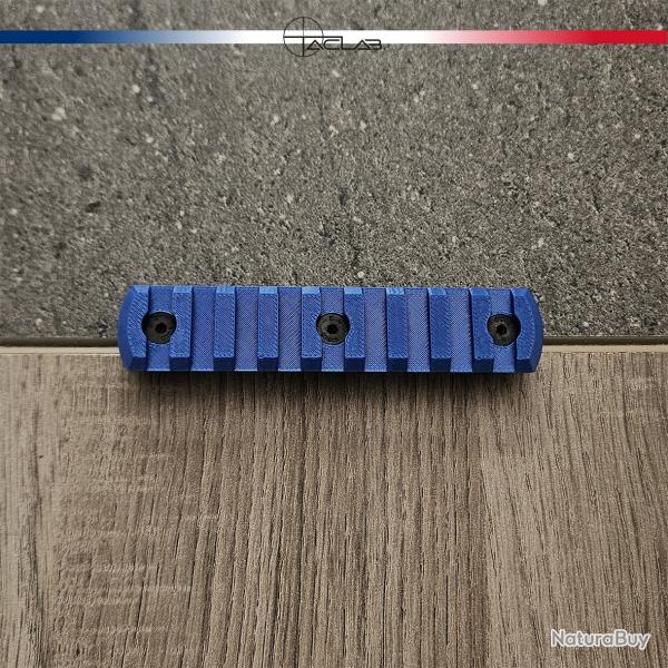 Rail Picatinny M-LOK 9 slots Bleu