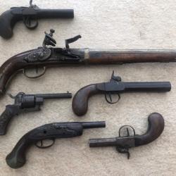LOT D'ARMES ANCIENNES POUR PI&Egrave;CES ET &Agrave; RESTAURER LAZARINO