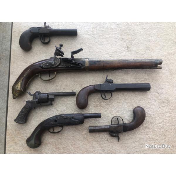 LOT D'ARMES ANCIENNES POUR PI�CES ET � RESTAURER LAZARINO