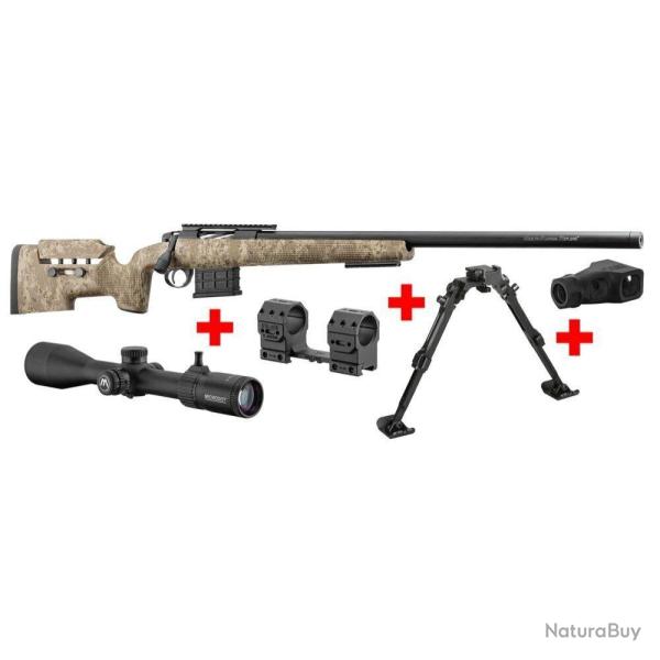 Pack RUBIS TACTICAL digital camo Cal 308 Win. + Lunette 6-24x50 MRAD + Frein de bouche Aud�re Hammer