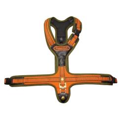 Niggeloh Harnais N&eacute;opr&egrave;ne orange pour chien cou 66 cm / ventre 54-104