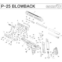 Pi&egrave;ces d&eacute;tach&eacute;es Pistolet Gamo PT-25 Blowback - Insert de securite canon PT85- P25