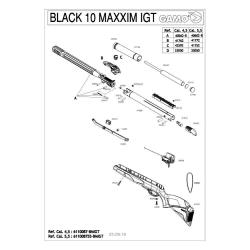 Pi&egrave;ces d&eacute;tach&eacute;es Gamo Black 10x Maxxim IGT 29J 4.5 mm - 37400 - Pi&egrave;ce de maintien KIT IGT