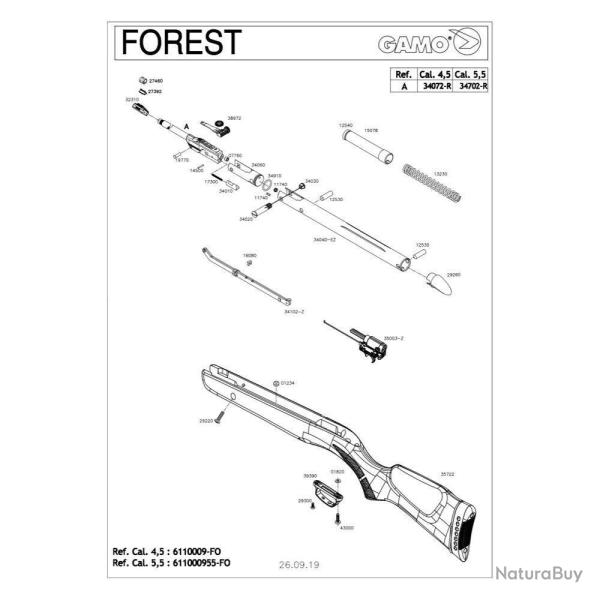 Pi�ces d�tach�es Gamo Forest - 35722 - Gamo Crosse Forest - Forest Combo