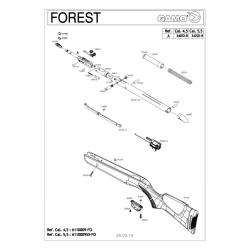 Pi&egrave;ces d&eacute;tach&eacute;es Gamo Forest - 39390 - Pontet Plastique Toutes Carabines