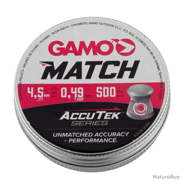 Plombs Gamo Match Accutek 500 - 4.5mm