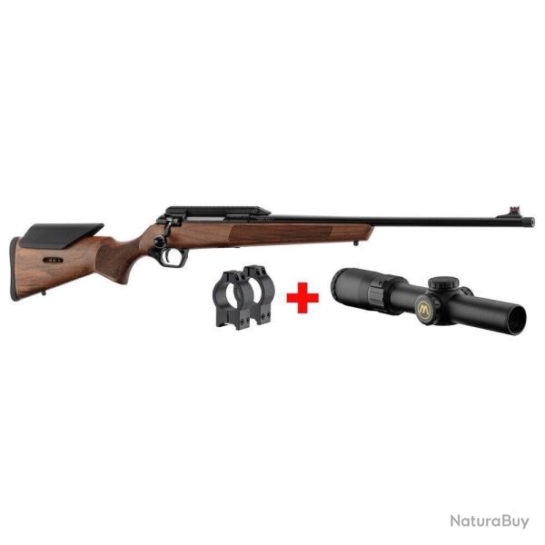 Pack carabine de chasse MONZA 30-06 lunette Microdot battue + fourreau