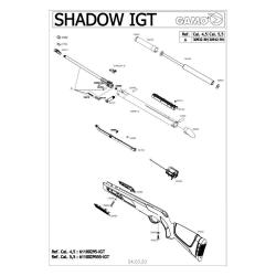Pi&egrave;ces d&eacute;tach&eacute;es Gamo Shadow IGT 19.9J 4.5 mm
