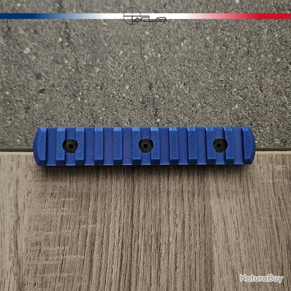 Rail Picatinny M-LOK 11 slots Bleu
