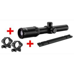 Pack optique battue pour Express Baldi - Lunette 1-4x24 + montage + embase Pack