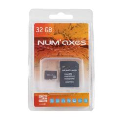 Num'Axes Carte micro SD 8 &agrave; 64 Go + adaptateur MicroSD 32 Go