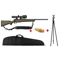 Pack Carabine Mossberg Patriot Green .243 Win sp&eacute;cial renard
