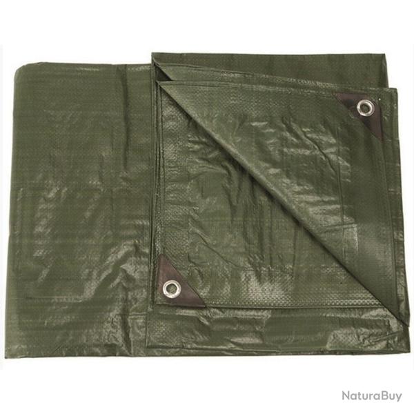 B�che agricole olive 2.85x4 m avec oeillets