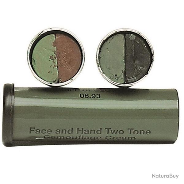 B�ton de grimage 2 couleurs Marron / Kaki Baton camouflage 2