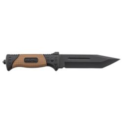 Couteau de combat - Lame 16 cm - Manche kaki antid&eacute;rapant