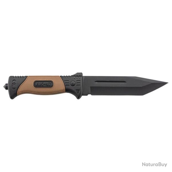 Couteau de combat - Lame 16 cm - Manche kaki antid�rapant