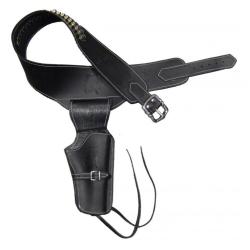 Ceinturon noir avec un holster pour revolver Western CEINTURON 1 PLACE NOIR