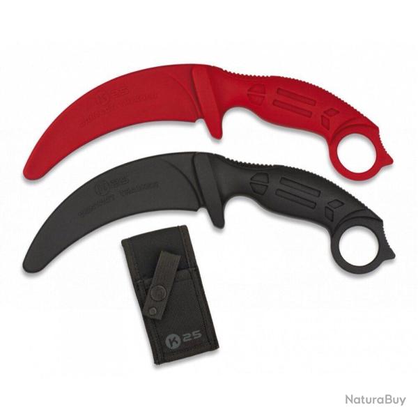Couteau d'entra�nement incurv� caoutchouc K25 ROUGE
