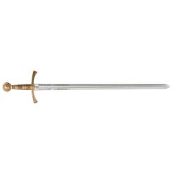 R&eacute;plique Denix d'&eacute;p&eacute;e m&eacute;di&eacute;vale Fran&ccedil;aise EPEE FLEUR DE LYS FOURREAU BLEU 109 cm