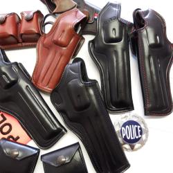 ETUI COMBAT CUIR pour MR 73 (Entreprise Artisanale Fran&ccedil;aise)